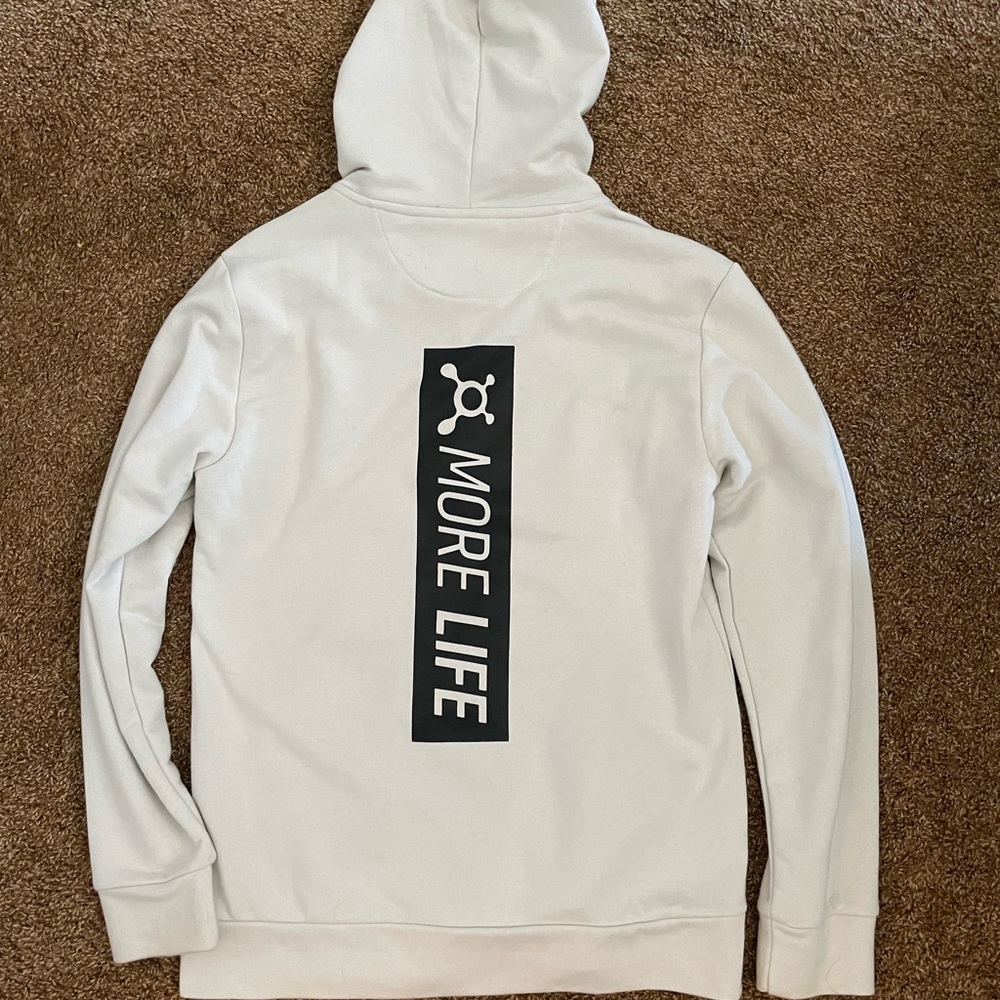 Orangetheory light gray zip up hoodie